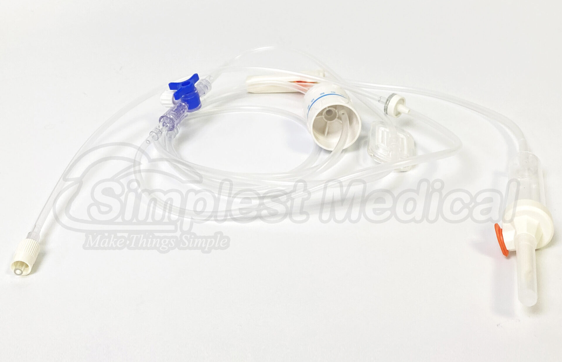 Image of Non-PVC Infusion set with 5um filter, flow regulator and back check valve